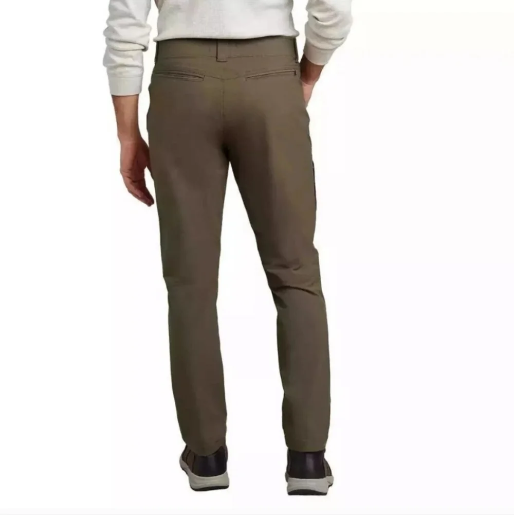 Kirkland Signature Mens Brown/Green Stretch Tech Pants - 30 X 32